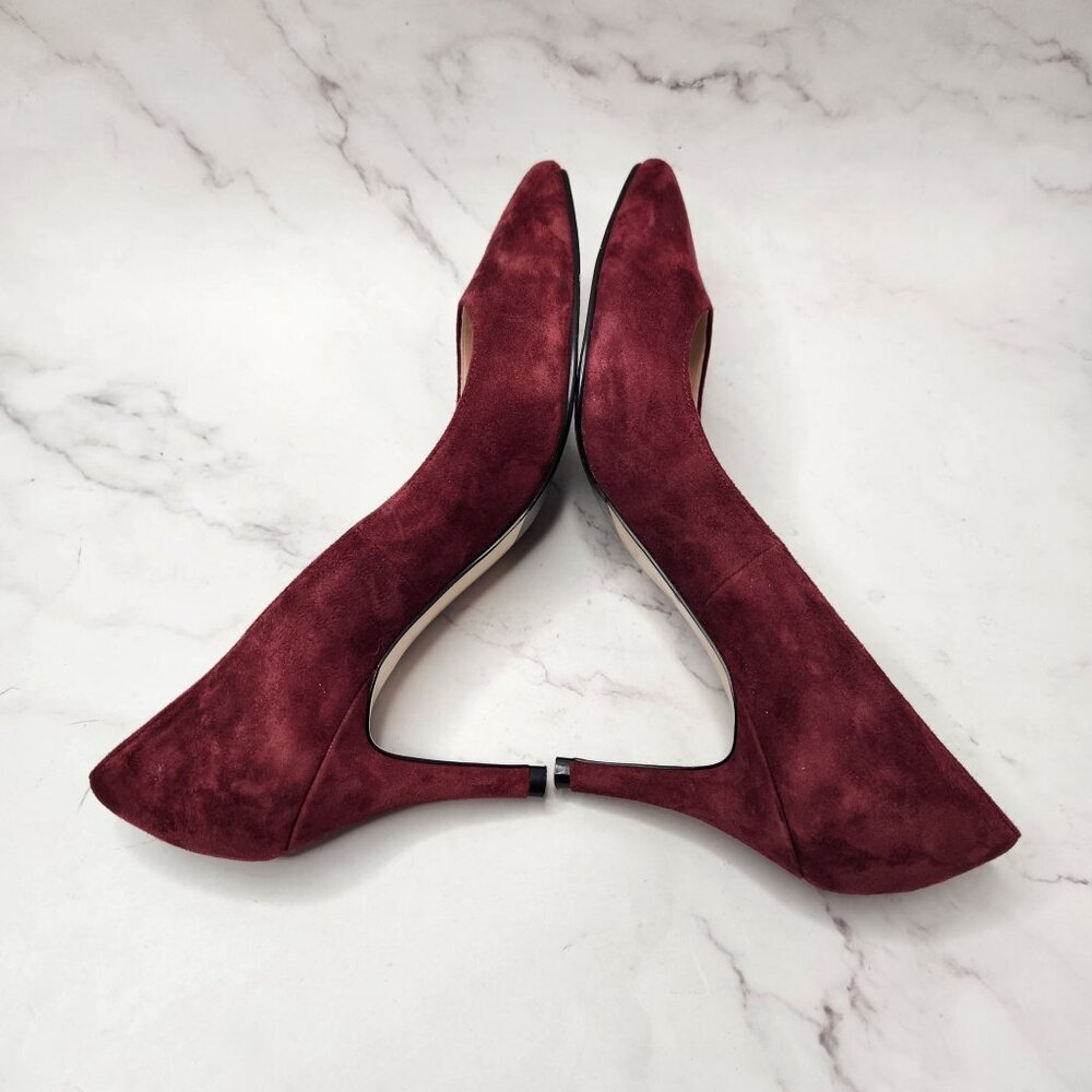 Cole Haan Grand OS Signature Maroon Velvet Stiletto Heels Pumps Women's 10 - Picture 5 of 11